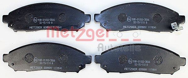 METZGER 1170541 Bremsbelagsatz, Scheibenbremse